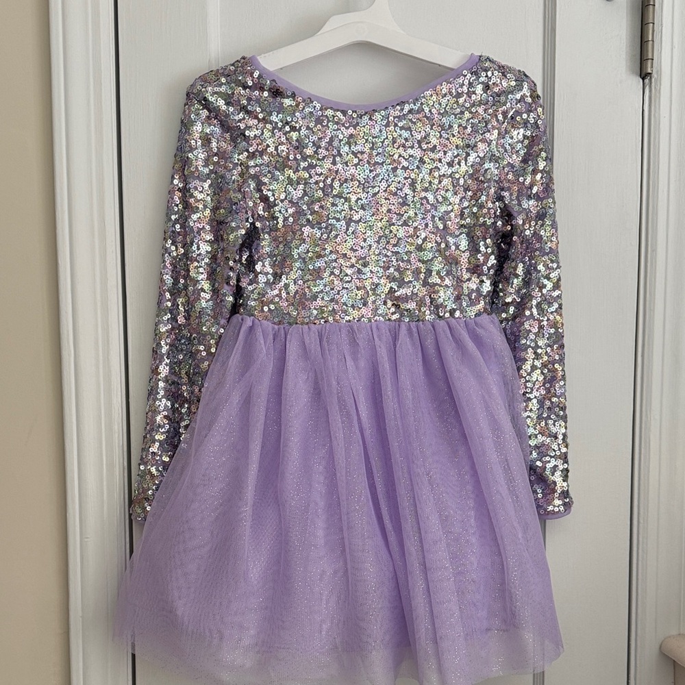 Cat & Jack Sequin and Purple Tulle Dress